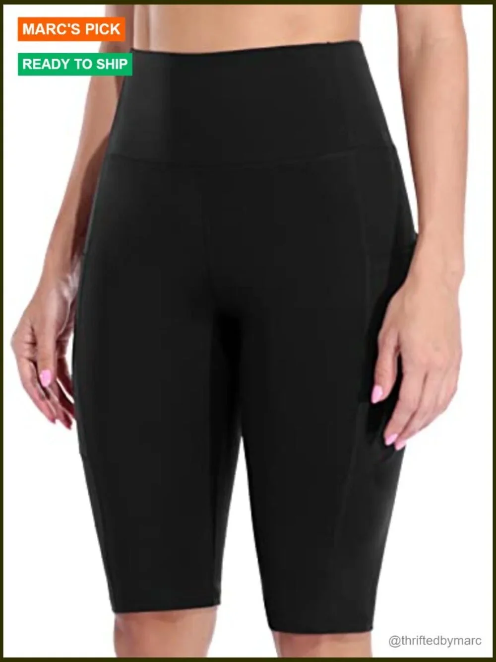 High Waist Biker Shorts with Pockets 12